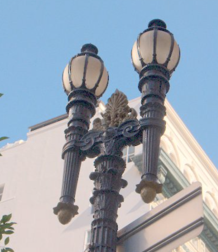 Path of Gold Street Lamps